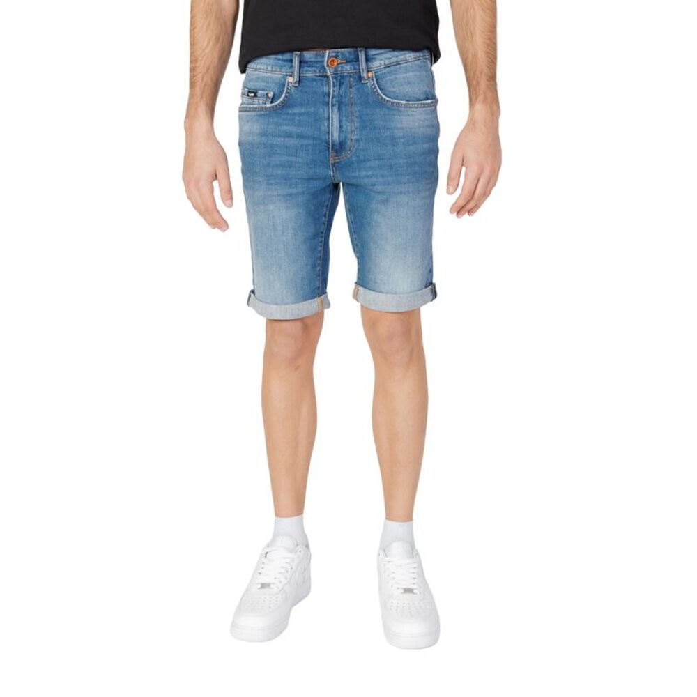 Gas Denim Shorts Rolled Cuff Men Light blue